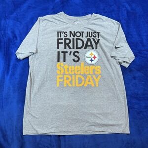 Pittsburgh Steelers Shirt Mens 2XL NFL Football Friday Nike Athletic‎ Fit Tee